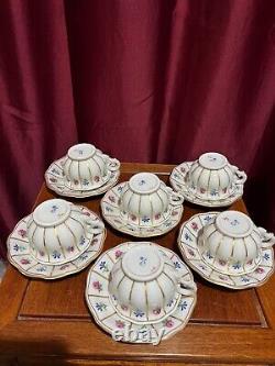 Set of 6 Furstenberg Vintage Coffee Cups and Saucers Grecque Athena Germany