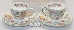 Set of 6 Minton Haddon Hall Green Edge Coffee Cups and Saucers