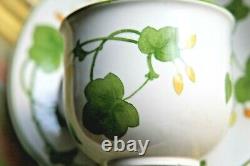 Set of 6 Villeroy & Boch Mettlach, Geranium, 6 Coffee Cups with Saucers