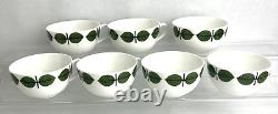 Set of 7 Vintage MCM Gustavsberg Stig Lindberg Bersa Berså Tea Coffee Cups Leaf