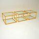 Set Of Three Vintage Italian Brass Coffee / Side Tables