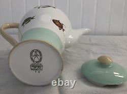 Shelley Roland Ward Nairobi Kenya Fine Bone China Fish Demitasse Coffee Set Rare