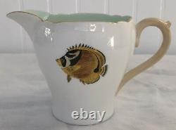 Shelley Roland Ward Nairobi Kenya Fine Bone China Fish Demitasse Coffee Set Rare