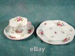 Shelley Rose and Red Daisy 13425 Dainty Tea Coffee Set Cups Bone China Vintage