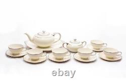 Shimmering silver Vintage 6 person coffee set Rosenthal elfenbein porcelain