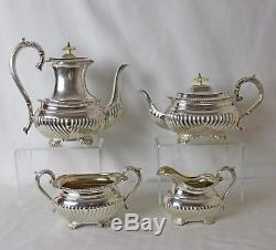 Silver Plated 4 Pc Tea & Coffee Set Vintage Birks Regency Plate Great Condition