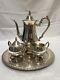 Silver Plated Vintage Coffee Set By Oneida All Marked With Serving Tray