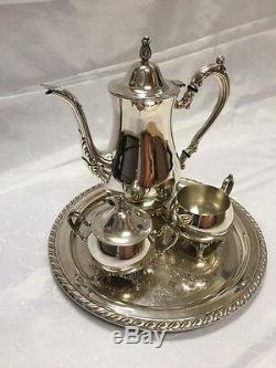 Silver plated Vintage Coffee set by Oneida all marked with serving tray
