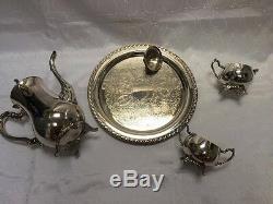 Silver plated Vintage Coffee set by Oneida all marked with serving tray