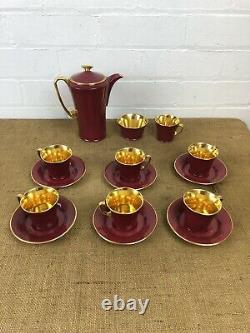 Stunning Deco Crown Devon Modane Gilt 15-piece Coffee Set