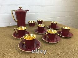 Stunning Deco Crown Devon Modane Gilt 15-piece Coffee Set