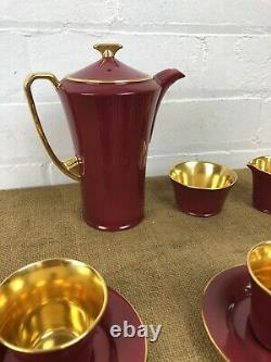 Stunning Deco Crown Devon Modane Gilt 15-piece Coffee Set