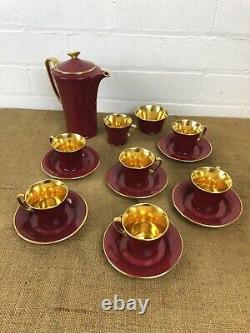 Stunning Deco Crown Devon Modane Gilt 15-piece Coffee Set