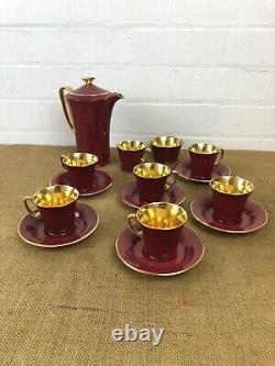 Stunning Deco Crown Devon Modane Gilt 15-piece Coffee Set