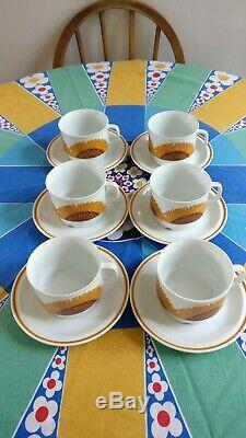 Stunning Vintage 1970s Egersund Korulen Solsikke pattern Coffee set