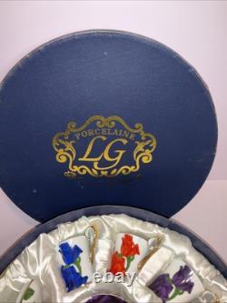 Stunning Vintage LG Porcelaine Dec a la Main Espresso, Coffee Set Nice