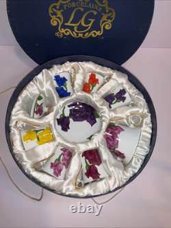 Stunning Vintage LG Porcelaine Dec a la Main Espresso, Coffee Set Nice