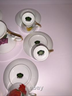 Stunning Vintage LG Porcelaine Dec a la Main Espresso, Coffee Set Nice