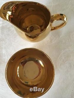 Stunning Vintage Royal Winton Grimwades Gold Lustre Coffee Set for Six