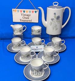 Susie Cooper GLEN MIST 21 Piece COFFEE SET for SIX Vintage Wedgwood EXC