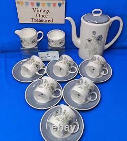 Susie Cooper GLEN MIST 21 Piece COFFEE SET for SIX Vintage Wedgwood EXC