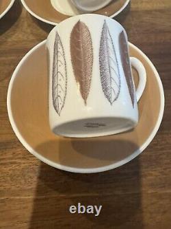 Suzie Cooper Coffee Set And Side Plates Bone China X6 Hyde Park Vintage