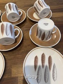 Suzie Cooper Coffee Set And Side Plates Bone China X6 Hyde Park Vintage