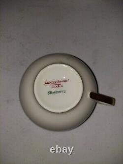 Theodore Haviland Limoges France Montmery Pattern Cup & Saucer, Set of 4