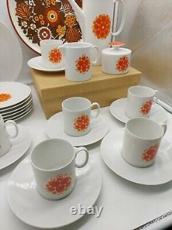 Thomas Of Germany Coffee set 1960's 70s Medallion UNUSED Mid century Retro SUPER