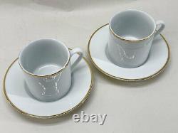 Tiffany & Co. Vintage Pair of Coffee Tea Cups and Saucers