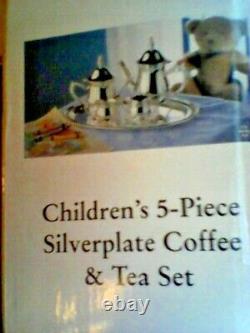 Towle Children's 5-piece Silverplate Coffee & Tea Set Vintage 1990's