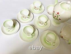 Tuscan Coffee Set cups saucers English bone china Meadow Sweet vintage