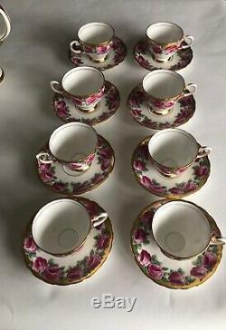 Tuscan Fine English Bone China Dessert Coffee Set for 8 Vintage