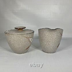 UCAGCO Wild Rice Coffee Set Vintage Mid Century Modern Stoneware Made Japan