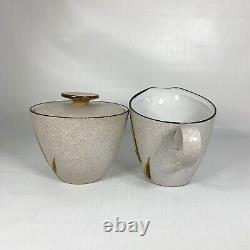 UCAGCO Wild Rice Coffee Set Vintage Mid Century Modern Stoneware Made Japan
