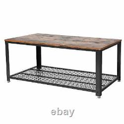 VASAGLE Coffee Table, Cocktail Table, Easy to Assemble, Industrial Side Table