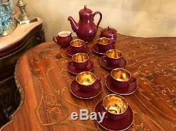VERY RARE! Vintage Denmark 6 cups 6 saucers 1 Pot Milk Jug Soholm Coffee Set
