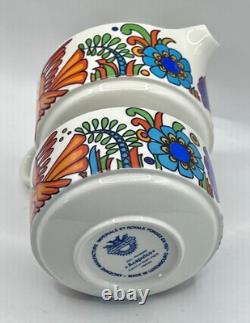 VILLEROY & BOCH / ACAPULCO / Coffee Set For 3 / Vintage / 9 Items / VGC