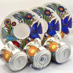 VILLEROY & BOCH / ACAPULCO / Coffee Set For 3 / Vintage / 9 Items / VGC