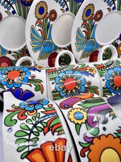 VILLEROY & BOCH / ACAPULCO / Coffee Set For 3 / Vintage / 9 Items / VGC