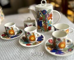 VILLEROY & BOCH / ACAPULCO / Coffee Set For 3 / Vintage / 9 Items / VGC