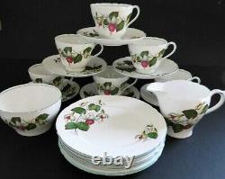 VINTAGE 20 PIECE BONE CHINA SHELLEY FUCHSIA tea/coffee set. 2395