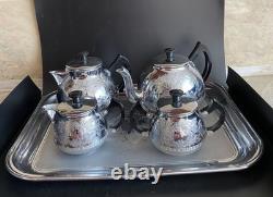 VINTAGE Coffee/Tea Set Of TRAY & 4 Pc Tea/coffee/Milk Pots, Sugar Bowl USSR Set#3