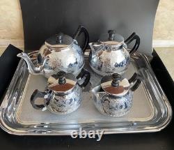 VINTAGE Coffee/Tea Set Of TRAY & 4 Pc Tea/coffee/Milk Pots, Sugar Bowl USSR Set#3