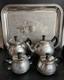 Vintage Coffee/tea Set Of Tray & 4 Pc Tea/coffee/ Pots, Milk Pot Sugar Bowl Ussr