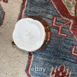 VINTAGE EPIAG CHINA GOLD LUSTRE COFFEE SET X6 Czechoslovakia Jug, Sugar Bowl