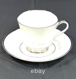 VINTAGE HEINRICH BAVARIA Platinum Arc Tea Cup Saucer Set Coffee 20 Pc Selb RARE