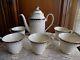 Vintage Minton England Bone China Consort Set-coffee Tea Pot And 6 Footed Cups