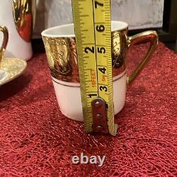 VINTAGE ROYAL CROWN IMPERIAL 15 Pc Tea Coffee Set 22k gold 11/924