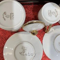 VINTAGE ROYAL CROWN IMPERIAL 15 Pc Tea Coffee Set 22k gold 11/924